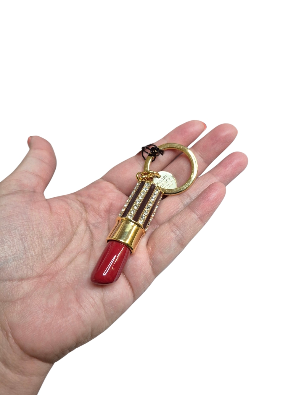 RARE Henri Bende Swavoski Crystal Lipstick Compact Mirror & Keychain - Picture 7 of 10